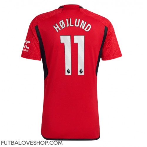 Dres Manchester United Rasmus Hojlund #11 Domáci 2023-24 Krátky Rukáv